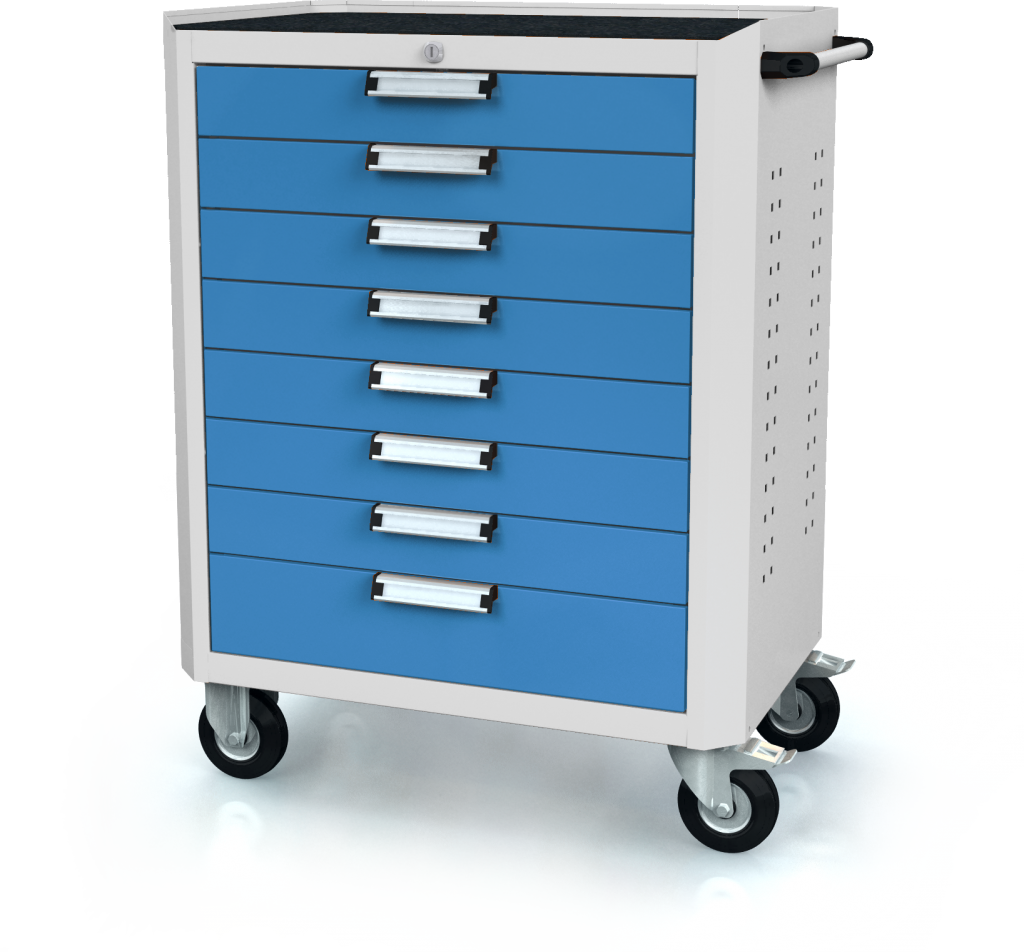 Trolley DVU 968 x 765 x 500 - basic - 8x drawers
